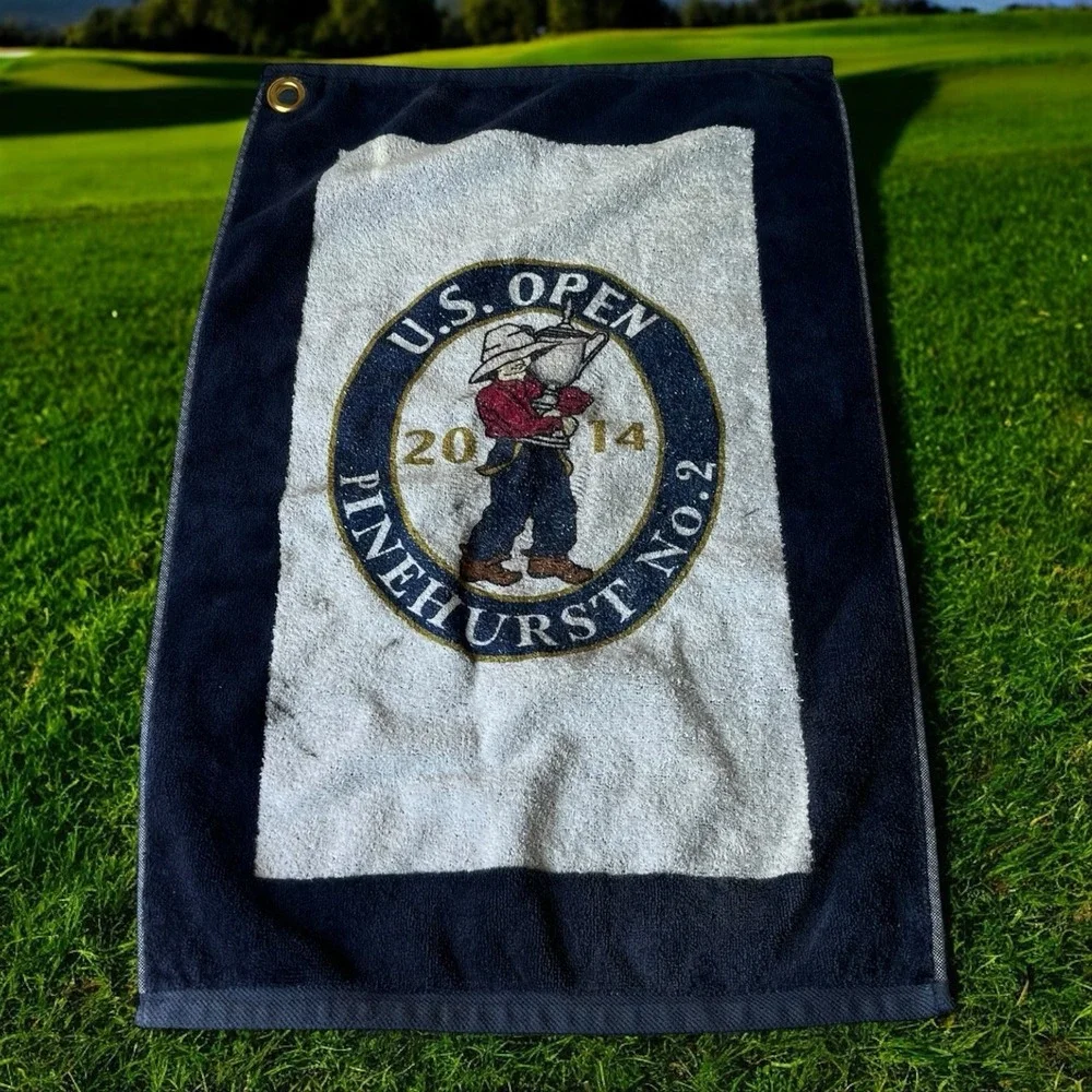 US Open Golf Bag Towel 2014 Pinehurst No. 2 White Blue 24